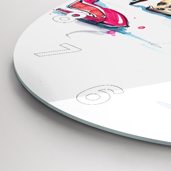 Horloge ronde 'L''élément de la féminité'