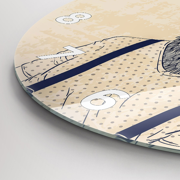 Horloge ronde Cerf abstrait