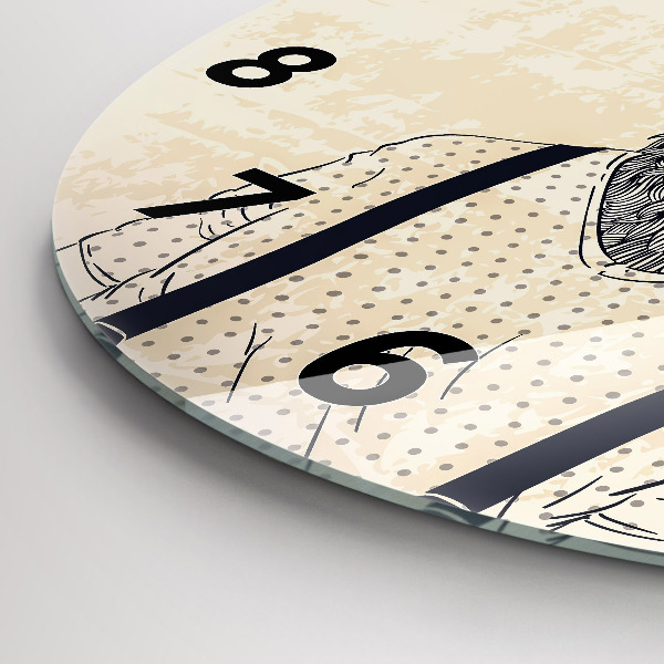 Horloge ronde Cerf abstrait