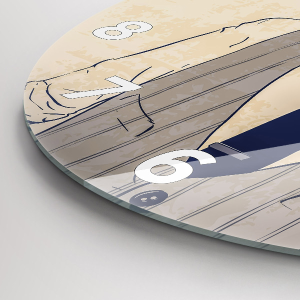 Horloge ronde Homme avec une barbe