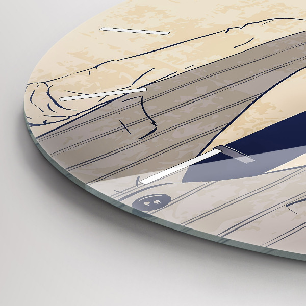 Horloge ronde Homme avec une barbe