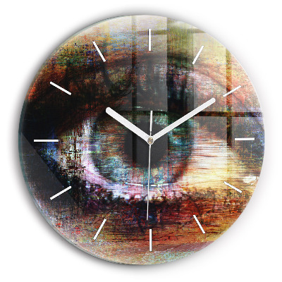 Horloge ronde Street Art Eye