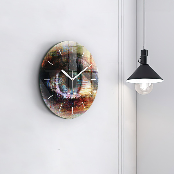 Horloge ronde Street Art Eye