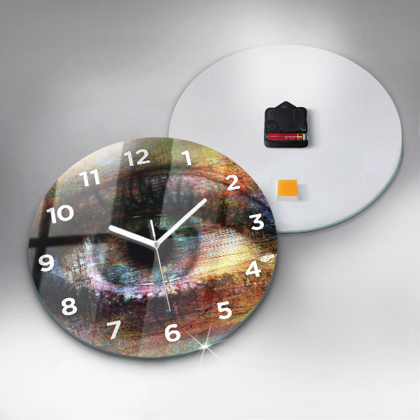 Horloge ronde Street Art Eye