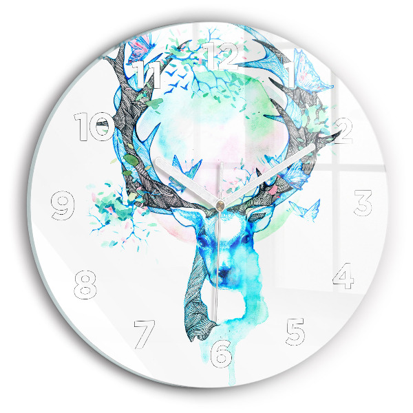Horloge ronde Illustration de cerf