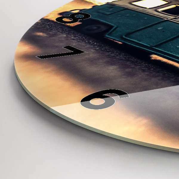 Horloge ronde Camping-car sur la plage