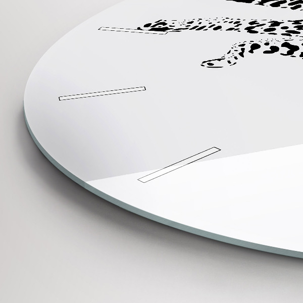 Horloge ronde 'Silhouette d''une panthère'