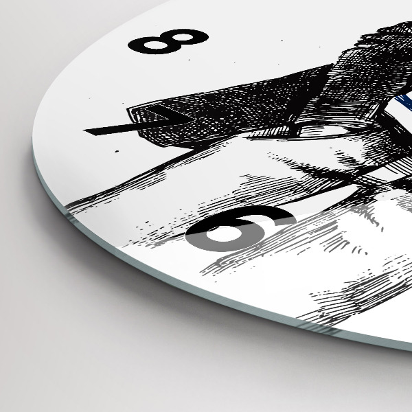 Horloge ronde Un chien dans un corps humain