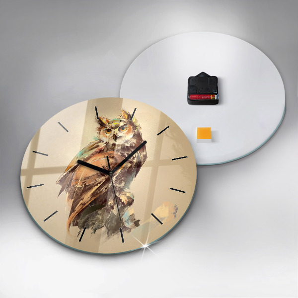 Horloge ronde Hibou - un signe de sagesse