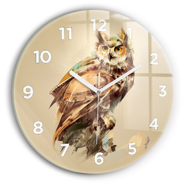 Horloge ronde Hibou - un signe de sagesse