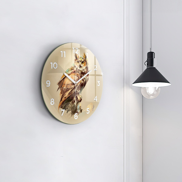 Horloge ronde Hibou - un signe de sagesse