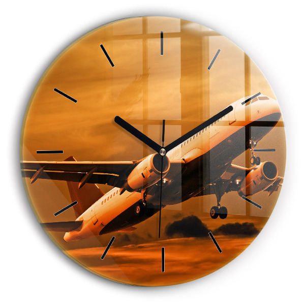 Horloge ronde Voyager en avion