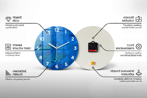 Horloge ronde 'Lac d''hiver de Łódka'