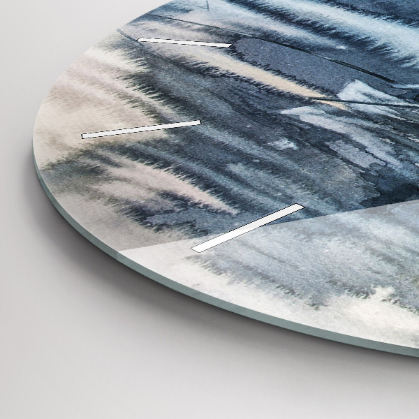 Horloge ronde 'Lac d''hiver de Łódka'