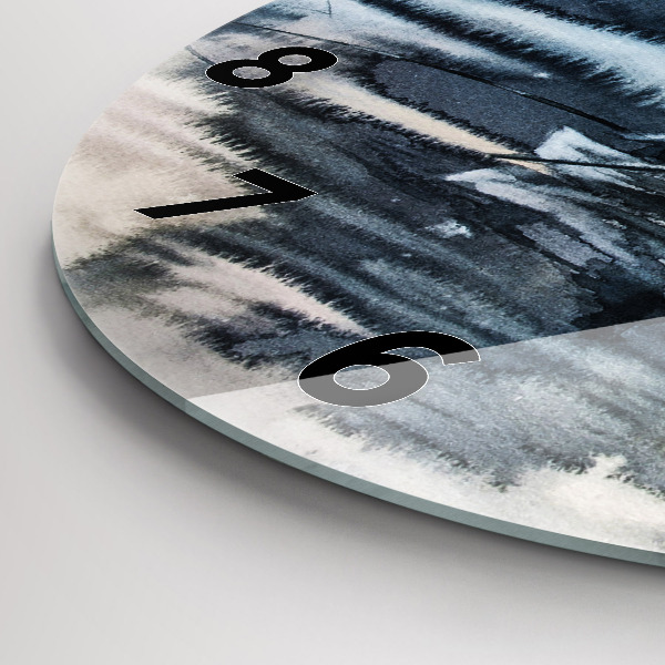 Horloge ronde 'Lac d''hiver de Łódka'