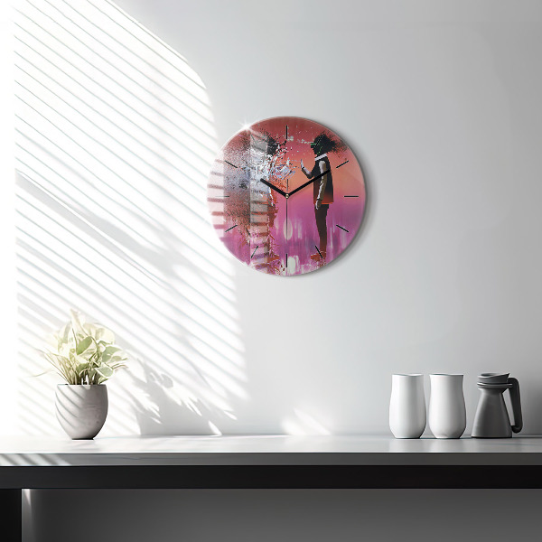 Horloge ronde Cyberespace