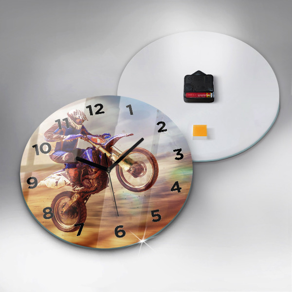 Horloge ronde Motocross Enduro