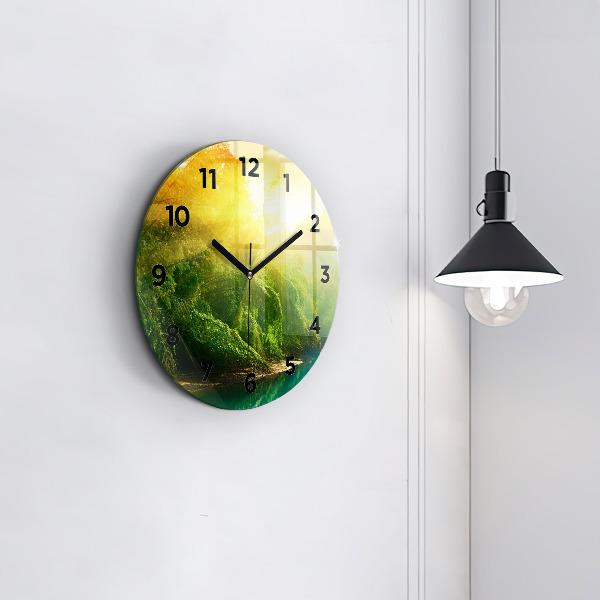 Horloge ronde Nature paisible