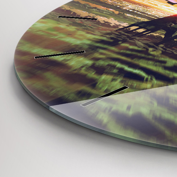 Horloge ronde Concert sur la plage