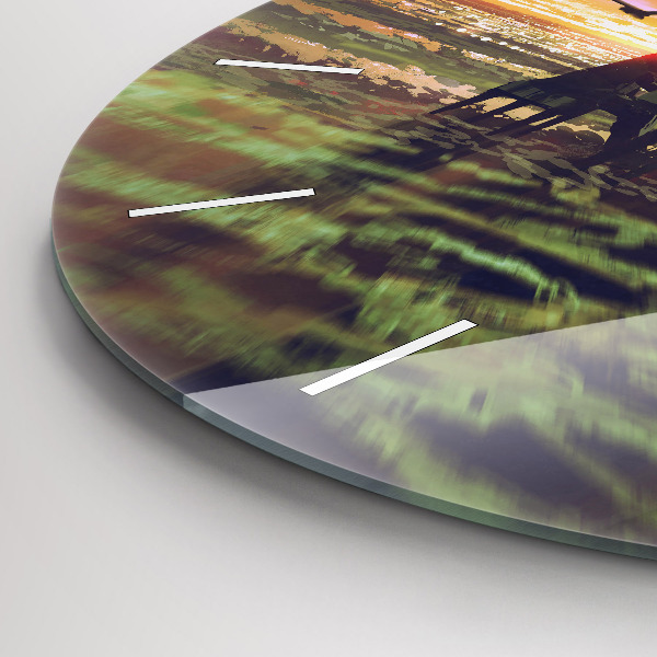 Horloge ronde Concert sur la plage