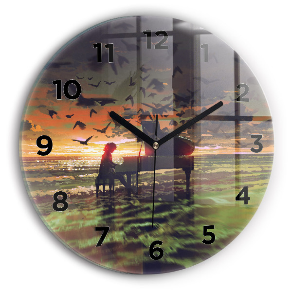 Horloge ronde Concert sur la plage