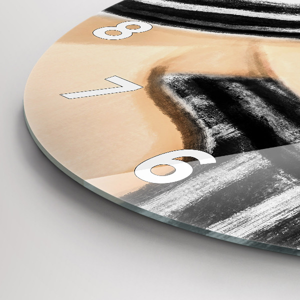 Horloge ronde Femme en noir et blanc