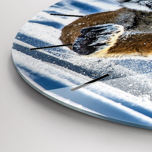 Horloge ronde Le Tigre bondissant