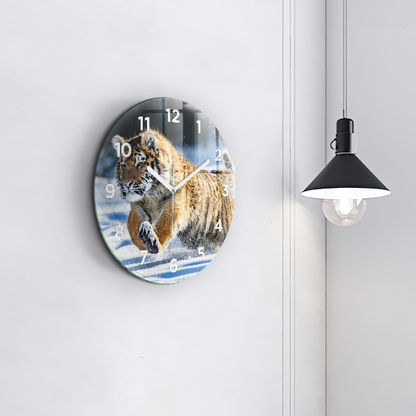 Horloge ronde Le Tigre bondissant