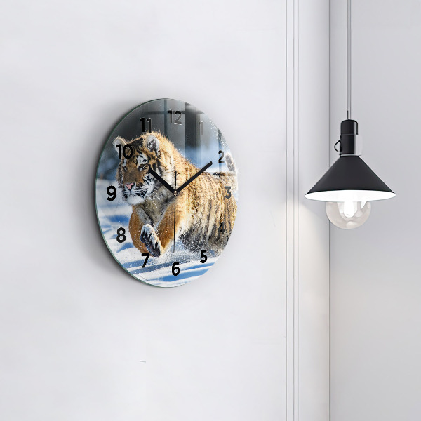 Horloge ronde Le Tigre bondissant