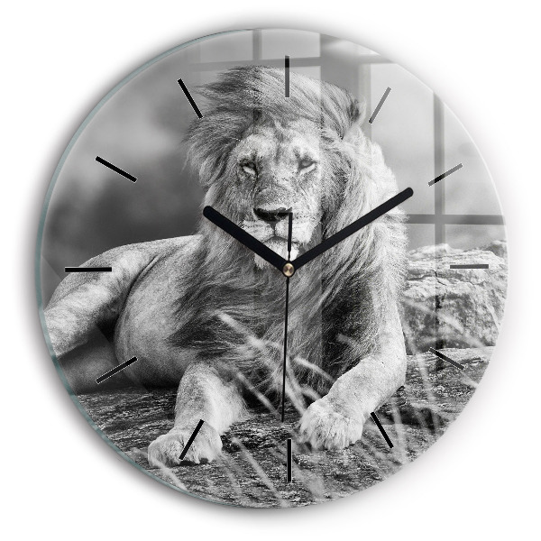 Horloge ronde Abstraction - Lion