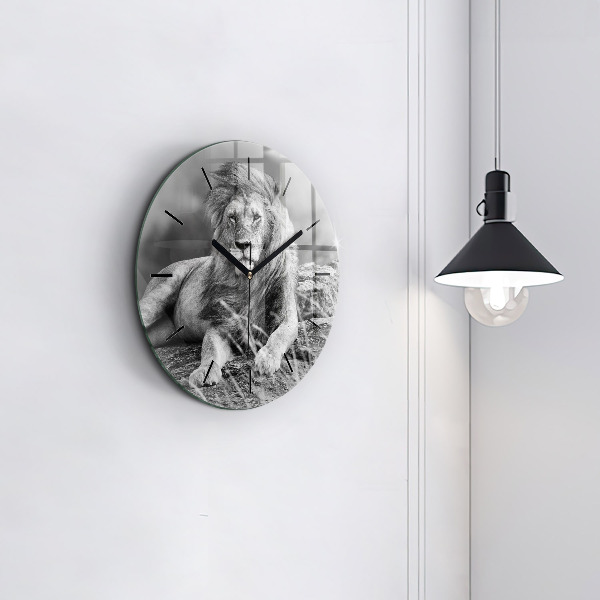 Horloge ronde Abstraction - Lion