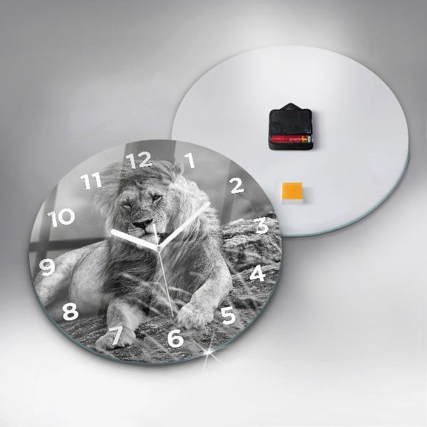 Horloge ronde Abstraction - Lion