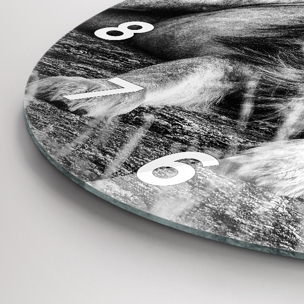 Horloge ronde Abstraction - Lion