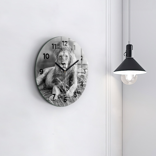 Horloge ronde Abstraction - Lion