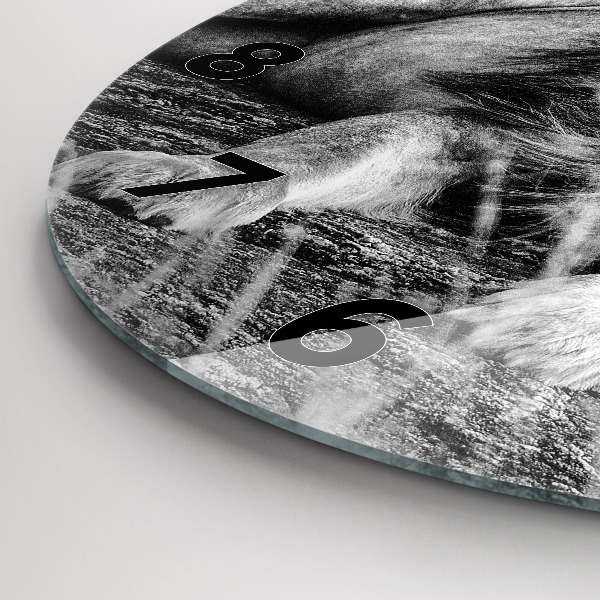 Horloge ronde Abstraction - Lion