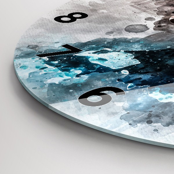 Horloge ronde Visages abstraits