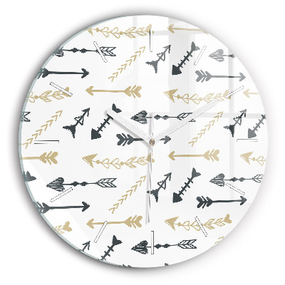 Horloge ronde Motif hipster géométrique