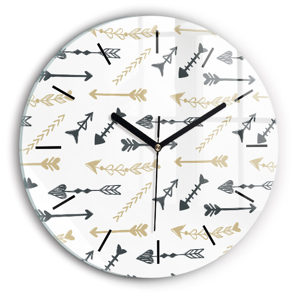 Horloge ronde Motif hipster géométrique