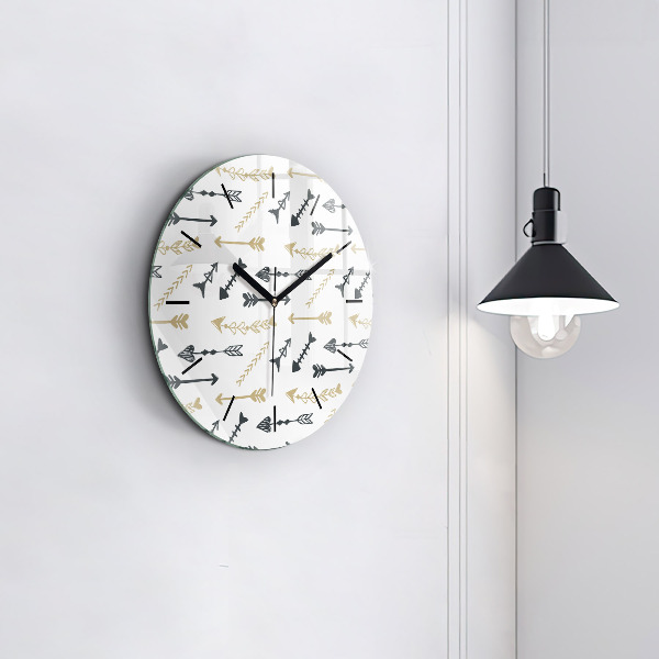 Horloge ronde Motif hipster géométrique