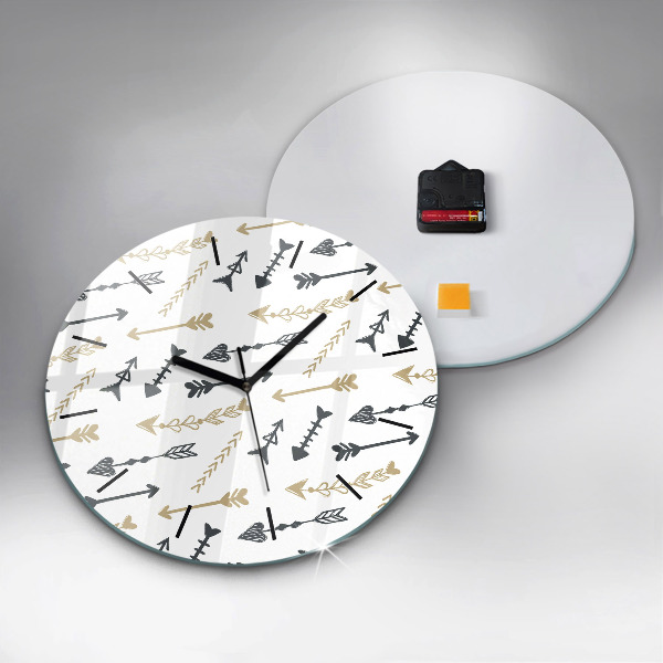 Horloge ronde Motif hipster géométrique