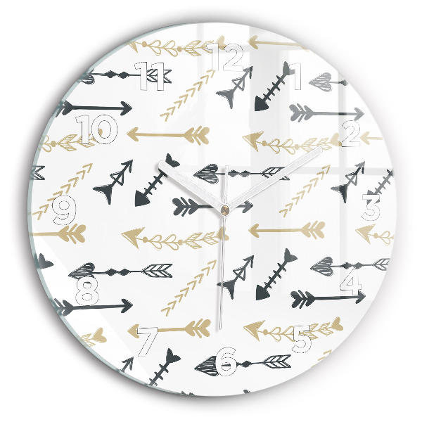 Horloge ronde Motif hipster géométrique