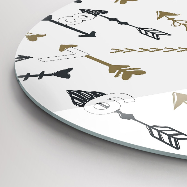 Horloge ronde Motif hipster géométrique