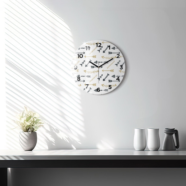Horloge ronde Motif hipster géométrique