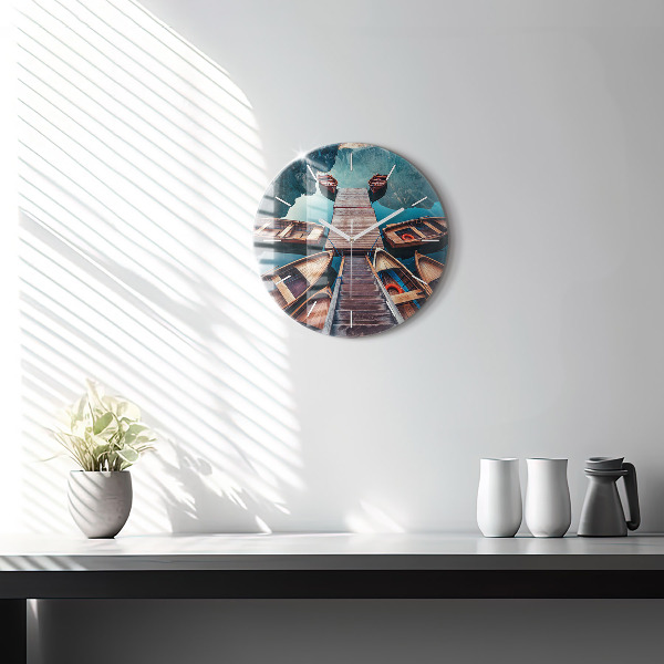 Horloge ronde Jetée et lac