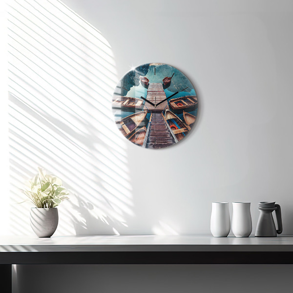 Horloge ronde Jetée et lac