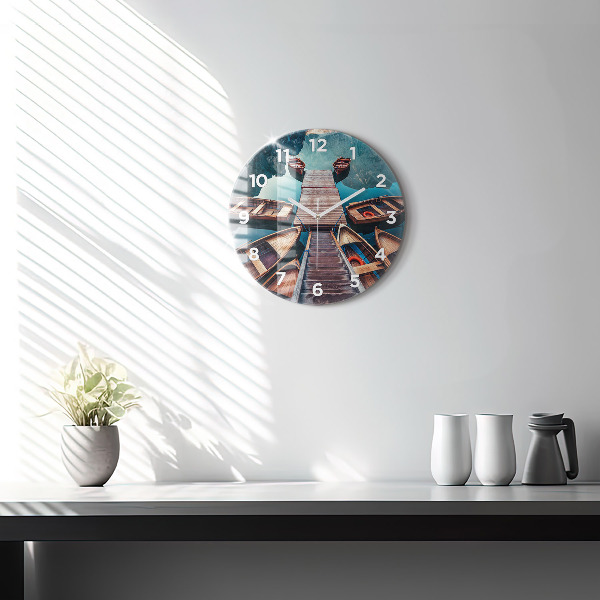 Horloge ronde Jetée et lac