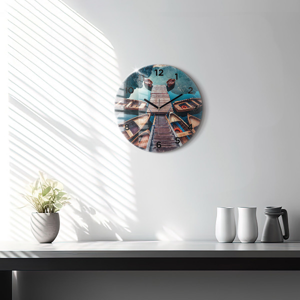 Horloge ronde Jetée et lac