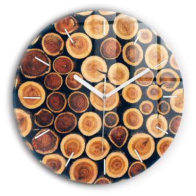 Horloge ronde Bois