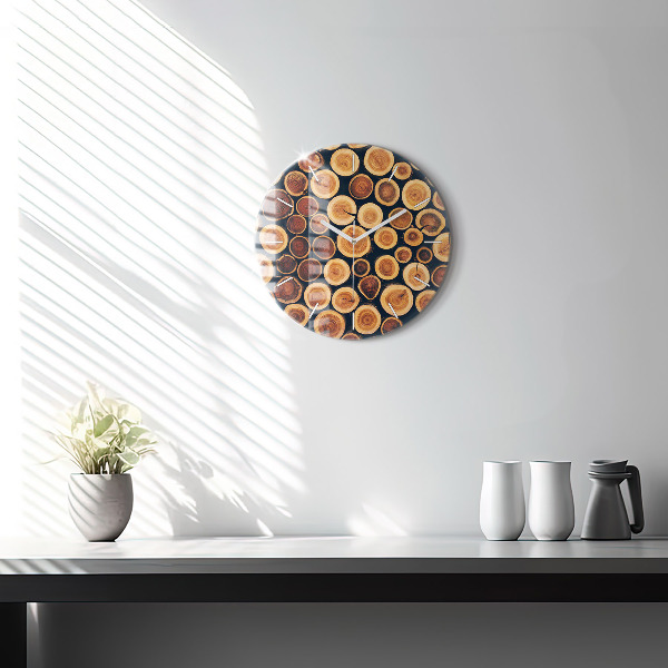 Horloge ronde Bois