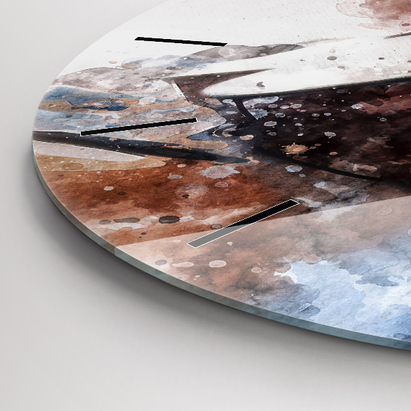 Pendule murale ronde Visualisation de guitare